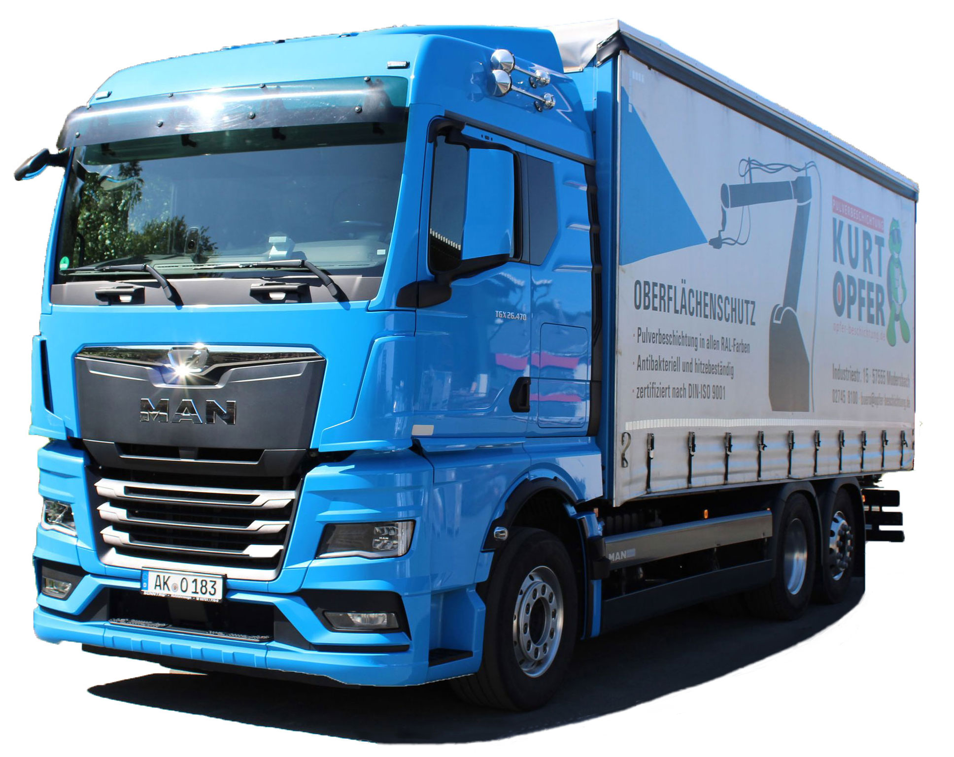 LKW für Lieferung von oberflächenbeschichteten Produkten
